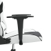 Silla gaming de masaje cuero sintético blanco y negro