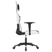 Silla gaming de masaje cuero sintético blanco y negro