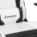 Silla gaming de masaje cuero sintético blanco y negro