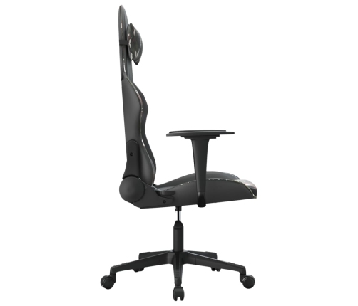 Silla gaming de masaje cuero sintético negro y camuflaje