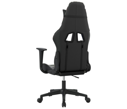 Silla gaming de masaje cuero sintético negro y camuflaje