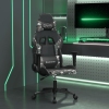 Silla gaming de masaje cuero sintético negro y camuflaje