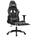 Silla gaming masaje reposapiés cuero sintético negro camuflaje