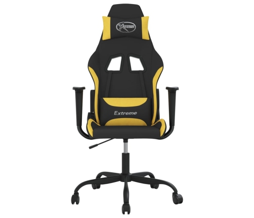 Silla gaming de masaje tela negro y amarillo