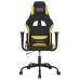 Silla gaming de masaje tela negro y amarillo