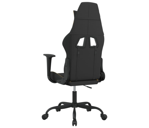 Silla gaming de masaje tela negro y amarillo