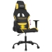 Silla gaming de masaje tela negro y amarillo