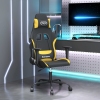 Silla gaming de masaje tela negro y amarillo