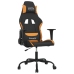 Silla gaming de masaje tela negro y naranja