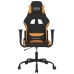 Silla gaming de masaje tela negro y naranja