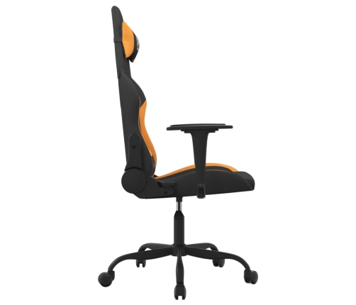 Silla gaming de masaje tela negro y naranja