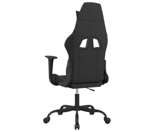 Silla gaming de masaje tela negro y naranja