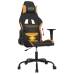 Silla gaming de masaje tela negro y naranja