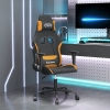 Silla gaming de masaje tela negro y naranja