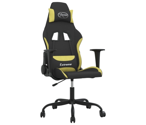 Silla gaming de masaje tela negro y verde claro