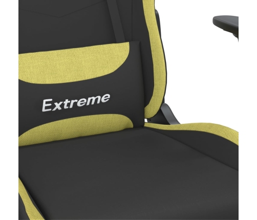 Silla gaming de masaje tela negro y verde claro