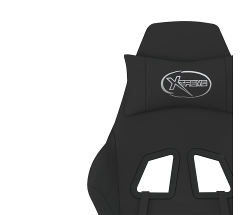 Silla gaming de masaje con reposapiés tela negro