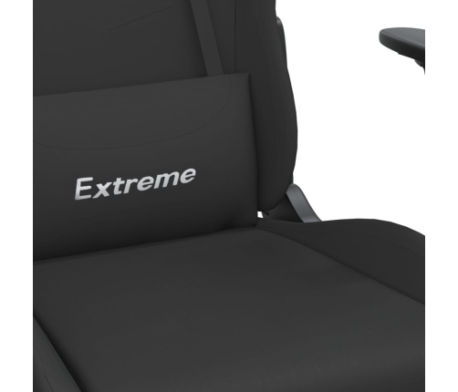 Silla gaming de masaje con reposapiés tela negro