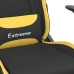 Silla gaming de masaje con reposapiés tela negro y amarillo