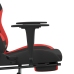 Silla gaming de masaje con reposapiés tela negro y rojo