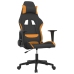 Silla gaming de masaje tela negro y naranja