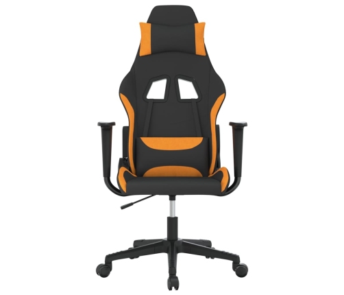 Silla gaming de masaje tela negro y naranja