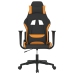 Silla gaming de masaje tela negro y naranja