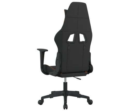 Silla gaming de masaje tela negro y naranja