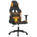 Silla gaming de masaje tela negro y naranja