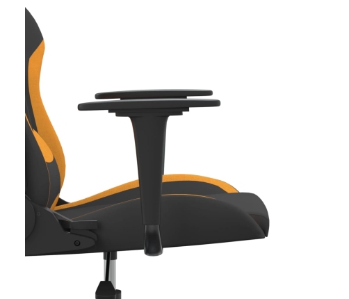 Silla gaming de masaje tela negro y naranja