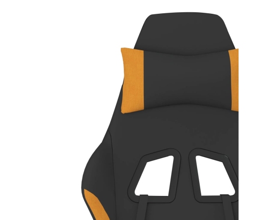 Silla gaming de masaje tela negro y naranja