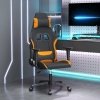 Silla gaming de masaje tela negro y naranja