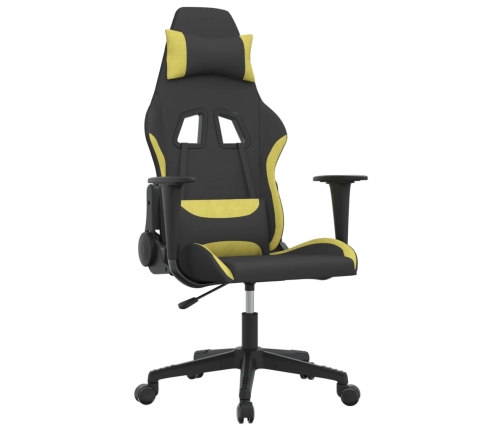 Silla gaming de masaje tela negro y verde claro