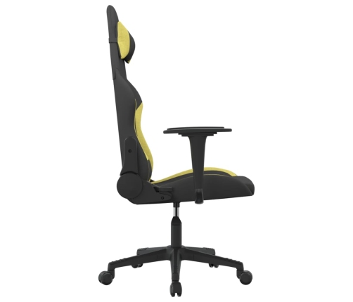 Silla gaming de masaje tela negro y verde claro