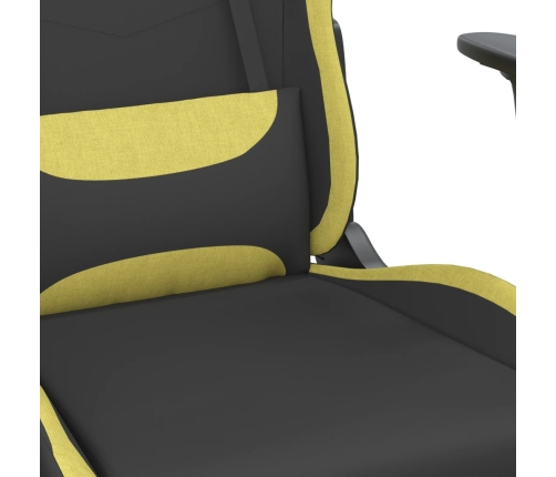 Silla gaming de masaje tela negro y verde claro