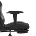 Silla gaming de masaje con reposapiés tela negro y gris claro