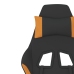 Silla gaming de masaje con reposapiés tela negro y naranja