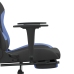 Silla gaming de masaje con reposapiés tela negro y azul