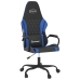 Silla gaming de masaje cuero sintético negro y azul