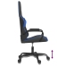 Silla gaming de masaje cuero sintético negro y azul