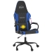 Silla gaming de masaje cuero sintético negro y azul