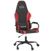 Silla gaming de masaje cuero sintético negro y rojo