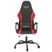 Silla gaming de masaje cuero sintético negro y rojo