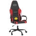 Silla gaming de masaje cuero sintético negro y rojo