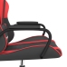 Silla gaming de masaje cuero sintético negro y rojo