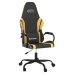 Silla gaming de masaje cuero sintético negro y dorado