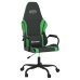 Silla gaming de masaje cuero sintético negro y verde