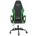 Silla gaming de masaje cuero sintético negro y verde