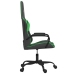 Silla gaming de masaje cuero sintético negro y verde