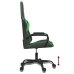 Silla gaming de masaje cuero sintético negro y verde